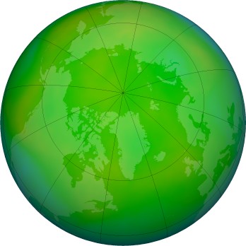 Arctic ozone map for 2016-06
